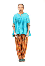 Load image into Gallery viewer, Aasmani Nautanki Top and Peela Patyala Set
