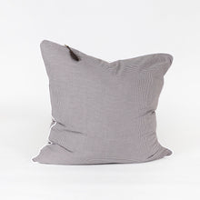Load image into Gallery viewer, 26" x 26" Throw Pillow in Mini Check Chocolate with White Pipe
