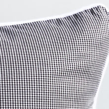 Load image into Gallery viewer, 26" x 26" Throw Pillow in Mini Check Khaki with White Pipe

